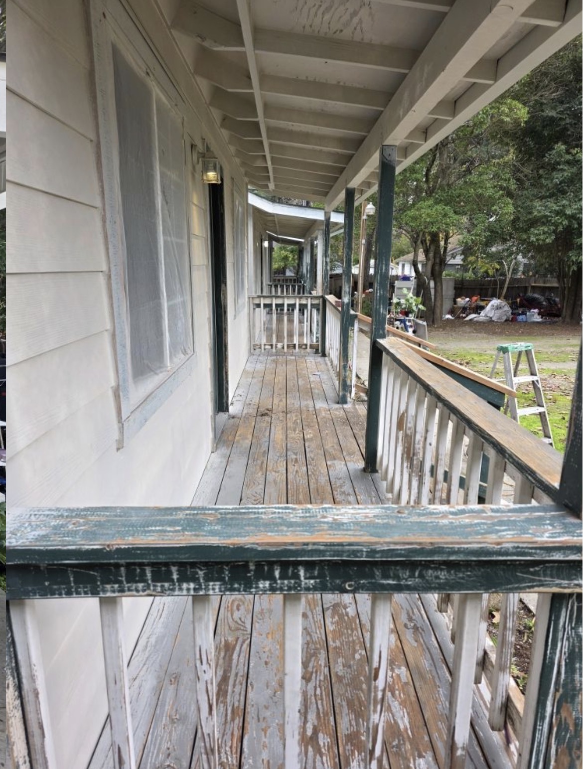 San Francisco porch repaint — before